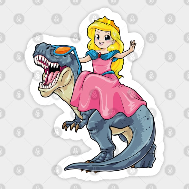 Prehistoric Princess Adventure Sticker by GoshWow 